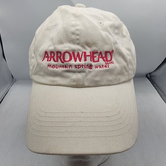Arrowhead Mountain Spring Water Adults White Cap Hat Adjustable Causal Outdoors - Picture 1 of 9
